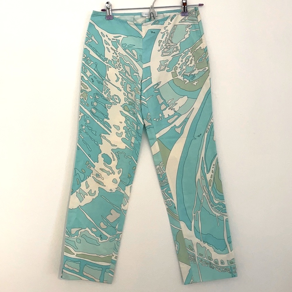 EMILIO PUCCI Straight Leg Pants, trousers, US size 4, slim fit.